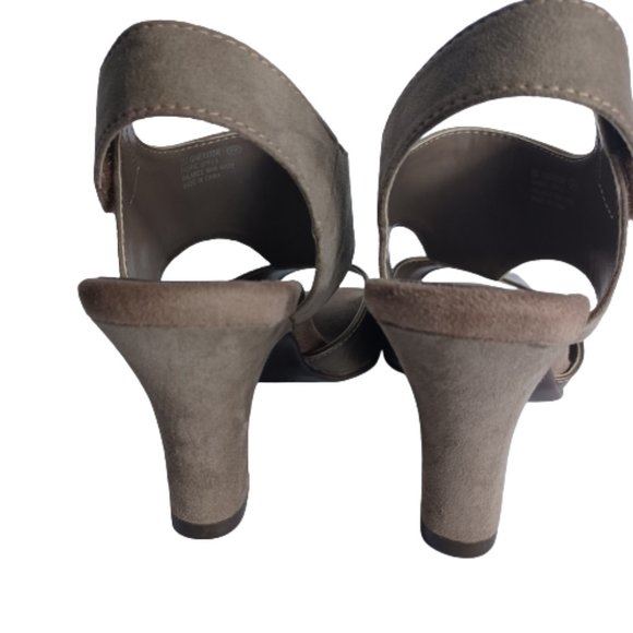 Women's Aerosols Chunky Strappy Comfort Peep Toe Sling Back Heel Shoes Size 8 - Picture 5 of 8